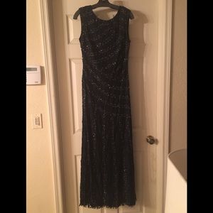 ADIAN MATTOX LONG NANY EMBELLISHED EVENING GOWN